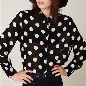 Free People Polka Dot blouse